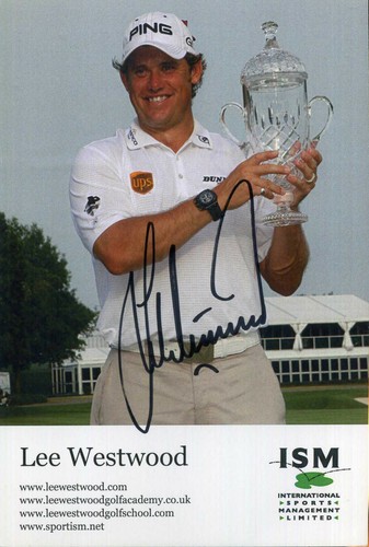 Lee westwood signed photograph - signed,