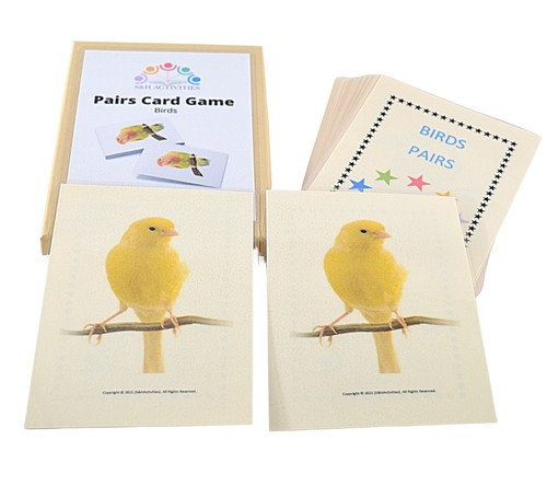 Pairs card game birds - game,