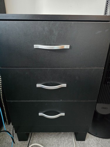 Black bedside cabinets - black,