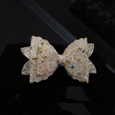 3.4 Inches Ladies Hair Bows Clips Large Crystal Bow Sparking Diamante Encrusted