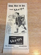 k1-1 ephemera 1961 advert sharps maidstone official stockists boys school