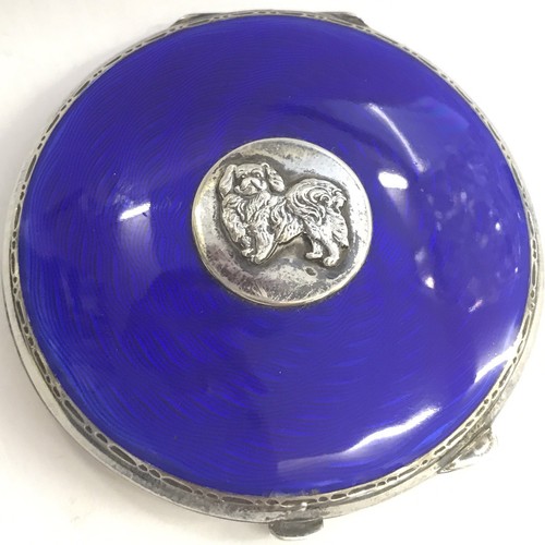 Art deco solid silver enamel - art,