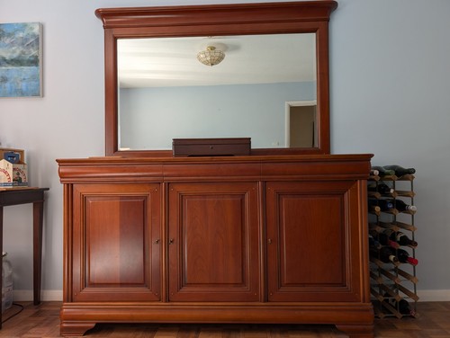 Large cherry wood sideboard - cherry,