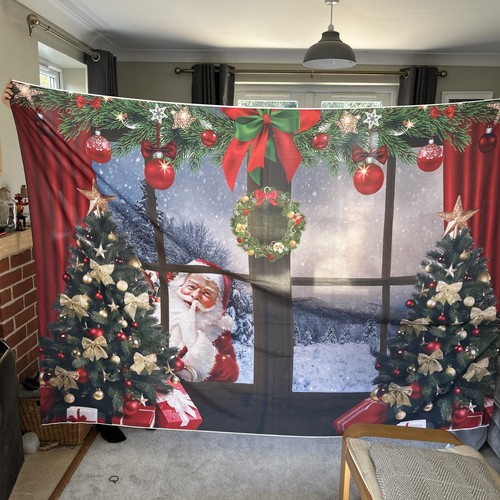 Father christmas the window - father, at