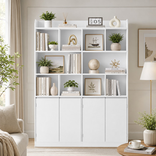 Tall bookcase shelf storage - tall, 10