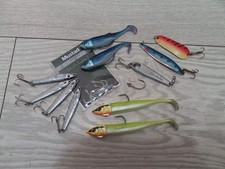 11 x Sea fishing Lures - Storm, Sidewinder & FFT Silver Stinger, Bass Pollack