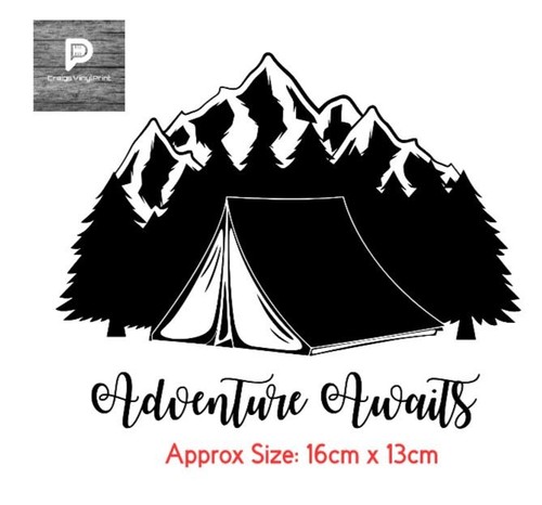 Camping vinyl sticker camper - camping,