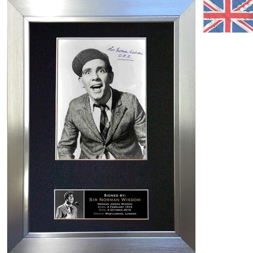 Framed norman wisdom autograph - norman,