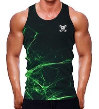 Shredded Neon Green Tank Vest