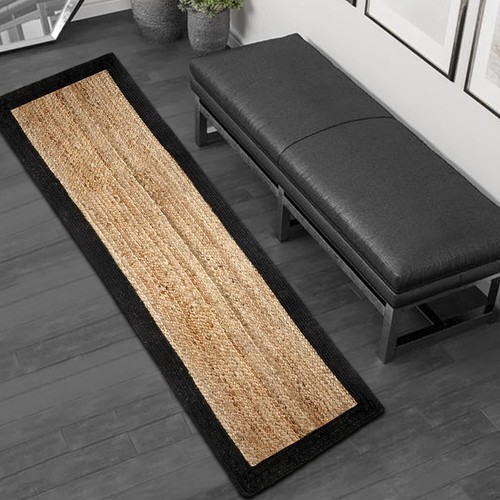 Rectangle rug black border - rug,