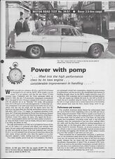 1967 Rover 3.5 litre coupé (P5B) Motor magazine road test + colour advertisement