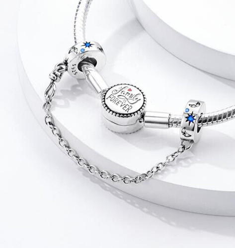 Star moon blue crystal safety - blue,