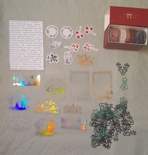 Christmas Stickers, Washi Tape, And Shaped Paper Clips