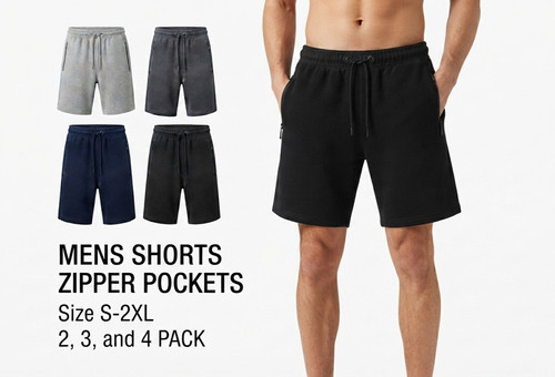 Mens shorts with zip - shorts,