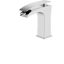 Bathroom Basin Tap Mono Mixer Single Lever Chrome Waterfall Waste Modern