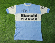 RARE VINTAGE VTG RETRO 1979 CYCLING SHIRT JERSEY BIANCHI PIAGGIO ORIGINAL SIZE M