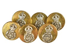 Six Kings Crown Intelligence Corps Officers Mess Dress Silver Mounted Buttons