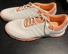 Adidas Adipure White Peach Spikeless Golf Sneakers Women’s Size 9