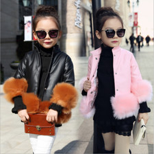 Kids Girls Leather Biker
