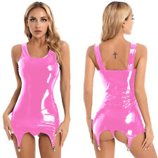 Women Wet Look Tank PVC