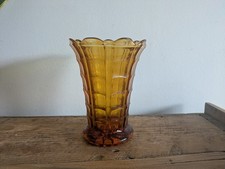 Vintage Art Deco Fluted Amber