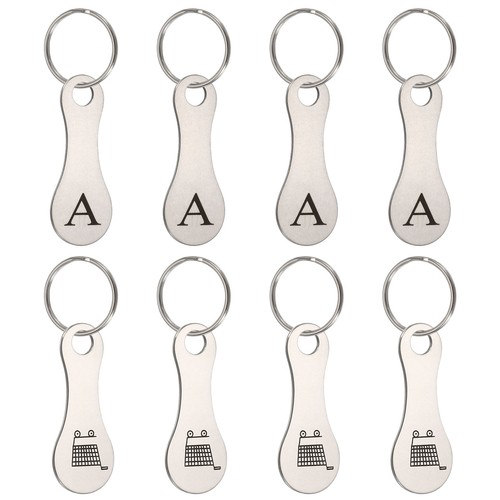 8pcs stainless steel shopping - stainless,