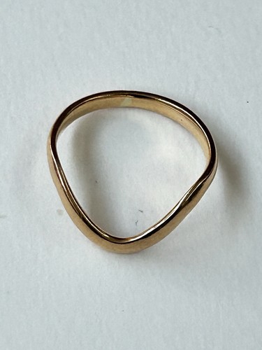 22ct gold wishbone ring size - ring, r