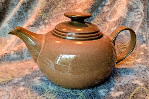 Denby pampas teapot - pampas, stoneware