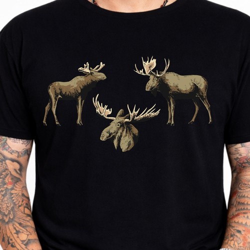 Moose shirt wildlife bull - t-shirt,