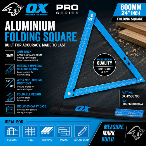 Pro 600mm aluminium folding - ox,