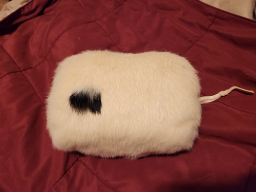Vintage real ermine muff hand - real,