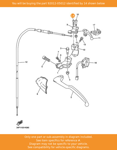 Yamaha bolt button - bolt,, head