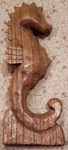 Wooden hand carved - wooden, seahorse