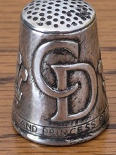 Charles & Diana - 1981 Sterling Silver Thimble Prince and Princess of Wales  