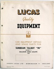 Lucas SUNBEAM TALBOT 90