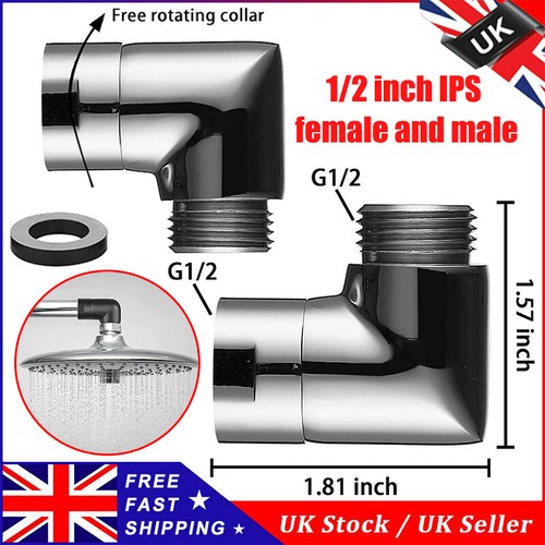 Silver shower head elbow - head,