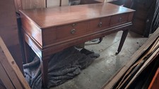 Antique mahogany inlaid long sideboard on castors 3 drawers UE140425B