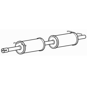 Centre exhaust middle silencer - centre,