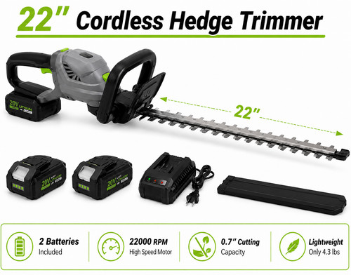Cordless hedge trimmer 20v - hedge,