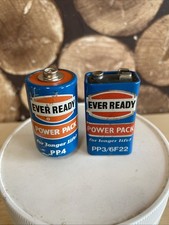 Ever Ready 2x Transistor Radio Vintage Battery For Display PP3/PP4