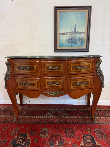 French shaped inlaid walnut - french,