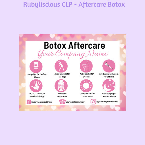 Personalised botox aftercare - botox,