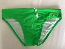 Mens Retro Speedo Endurance+ SwimWear Briefs UK 38" 5cm Hip Solar Green Speedos