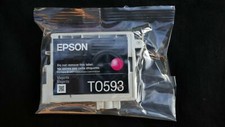 Genuine Epson T0593 Magenta ink cartridge Stylus Photo R2400 FREE DELIVERY 