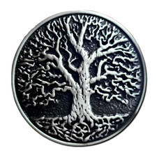 Belt Buckle Tree of Life World Tree 70mm Round Pewter 45mm Belt Yggdrasil Buckle