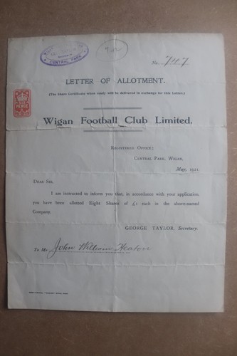 Wigan football club limited - football,