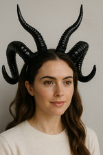 Black Demon Horn Headband Halloween Costume Devil Horns Cosplay Accessory