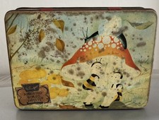 Vintage Sharps Assorted Boiled Sweets Tin . Bumble Bees & Toadstools