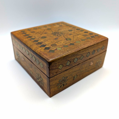 Vintage indian wooden - indian, trinket