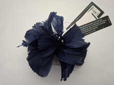 M&S Navy Blue Feather Clip on